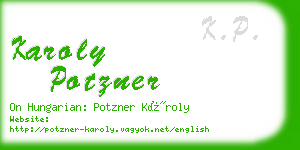 karoly potzner business card